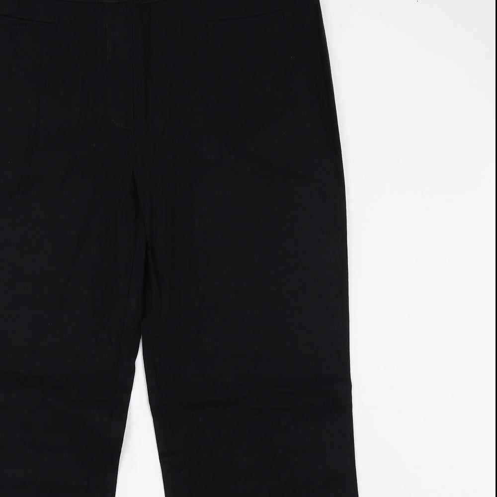 Womens UK Size 16 M&S Regular Fit  Black Trousers