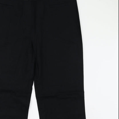 Womens UK Size 16 M&S Regular Fit  Black Trousers