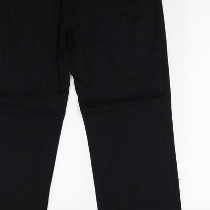 Womens UK Size 16 M&S Regular Fit  Black Trousers