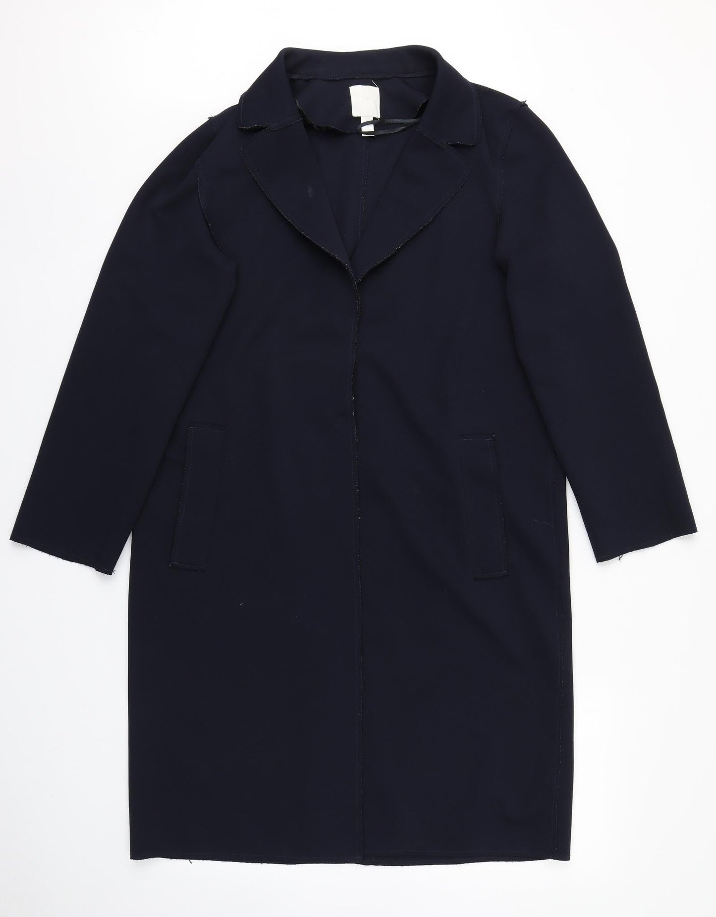 Womens UK Size 8 H&M Blue Overcoat