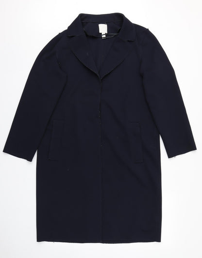 Womens UK Size 8 H&M Blue Overcoat