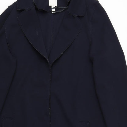 Womens UK Size 8 H&M Blue Overcoat