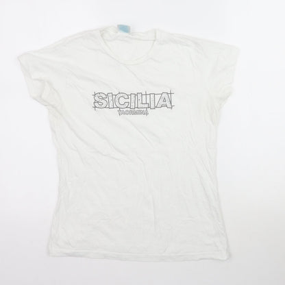 JHK Girls White   Basic T-Shirt Size XL  - Sicilia