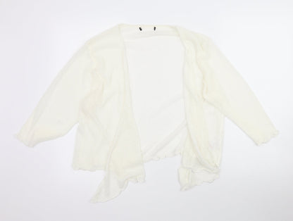 Womens UK Size L Preworn Ivory Cardigan Jumper