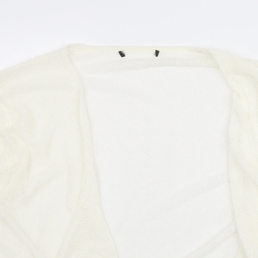 Womens UK Size L Preworn Ivory Cardigan Jumper