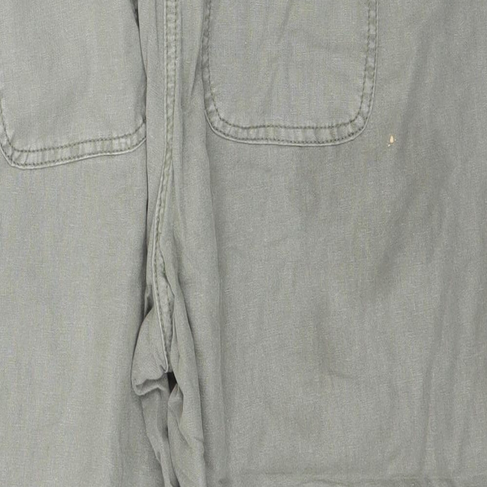 Womens UK Size 14 Dorothy Perkins Regular Fit Capri Green Trousers