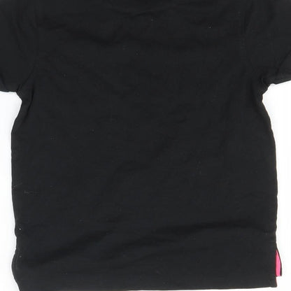 George Girls Black Striped  Basic T-Shirt Size 5-6 Years