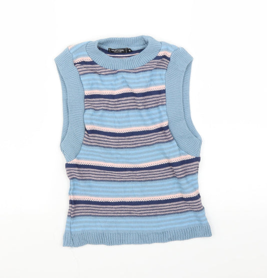 Nasty Gal Womens Multicoloured Striped  Pullover Jumper Size M