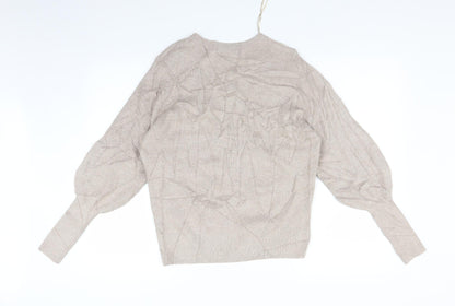 Womens UK Size S Marks and Spencer Beige Pullover Jumper