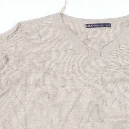 Womens UK Size S Marks and Spencer Beige Pullover Jumper