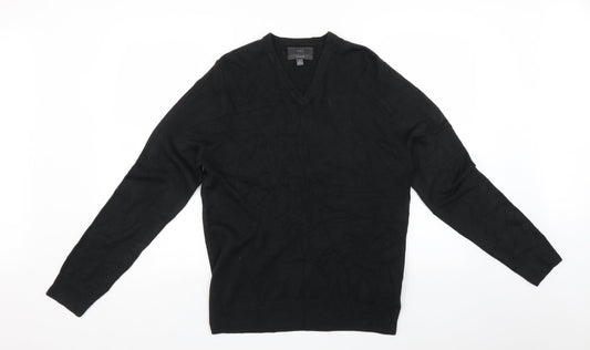 Mens UK Size S Marks and Spencer Black Pullover Sweatshirt