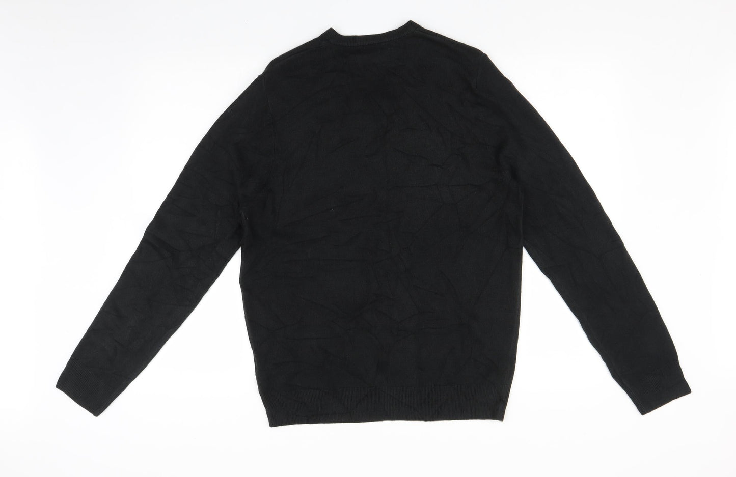 Mens UK Size S Marks and Spencer Black Pullover Sweatshirt