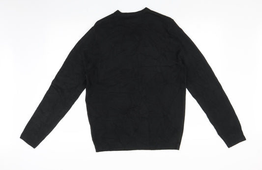 Mens UK Size S Marks and Spencer Black Pullover Sweatshirt