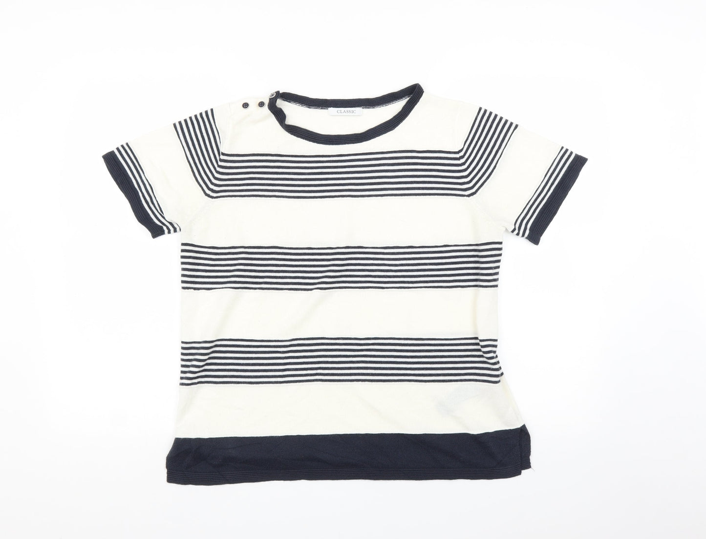 Classic Womens Multicoloured Striped  Pullover Jumper Size 12