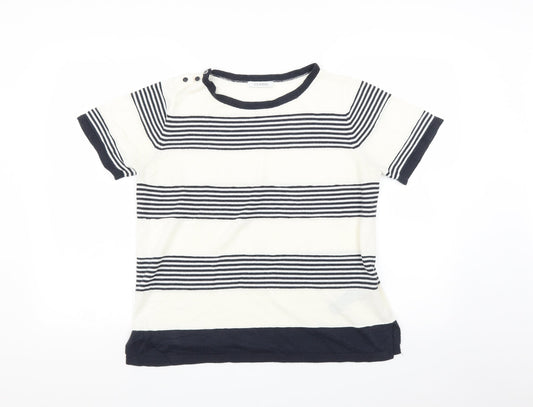 Classic Womens Multicoloured Striped  Pullover Jumper Size 12