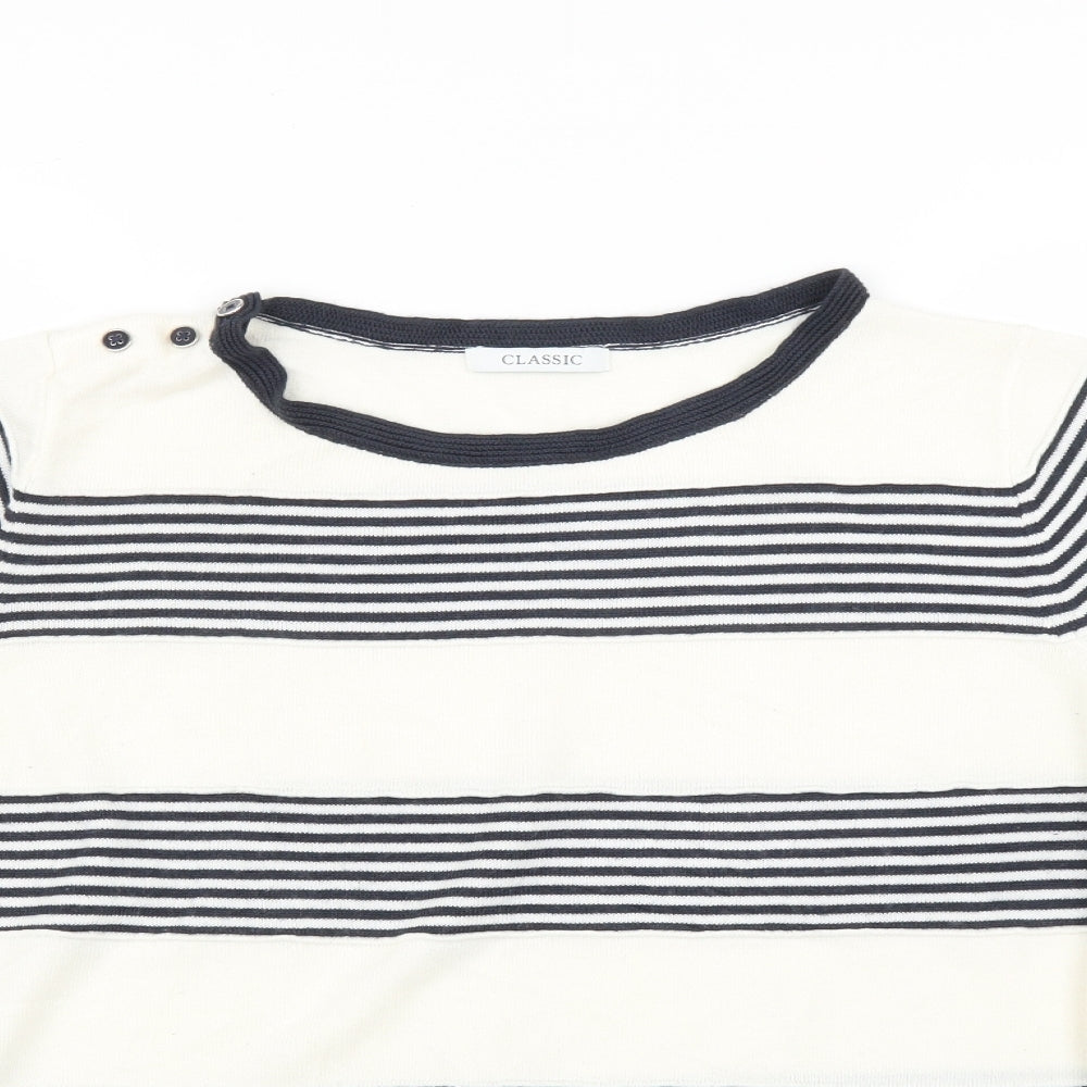 Classic Womens Multicoloured Striped  Pullover Jumper Size 12