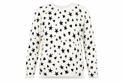 Marks & Spencer Womens Multicoloured   Pullover Jumper Size 12  - star and heart print