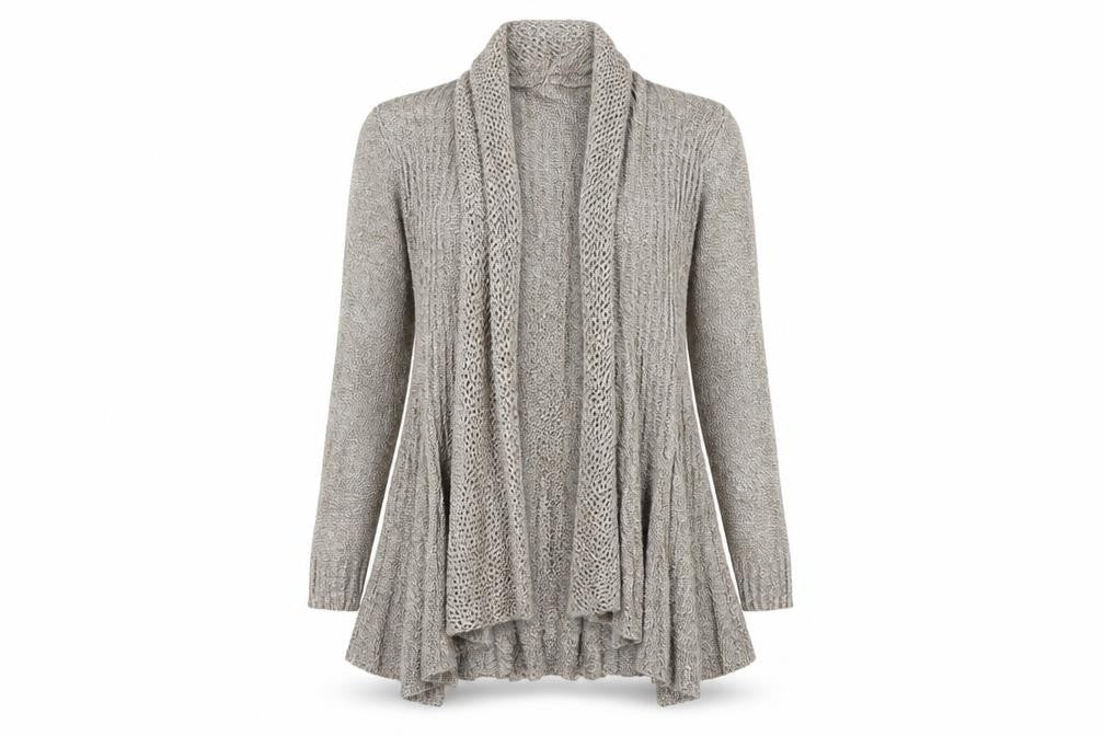 Womens UK Size S ELLE Brown Cardigan Jumper