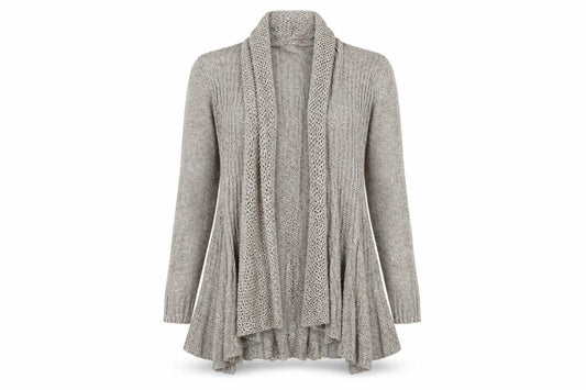 Womens UK Size S ELLE Brown Cardigan Jumper