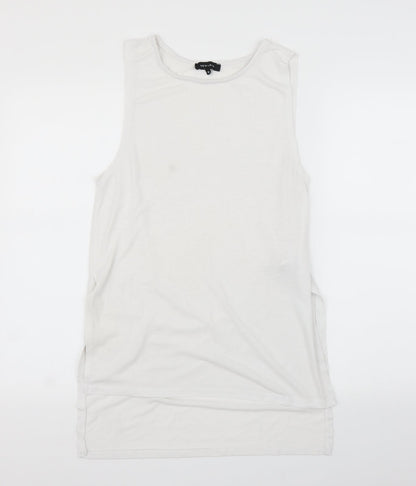 Womens UK Size 10 New Look White Basic T-Shirt