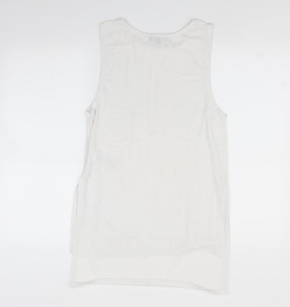 Womens UK Size 10 New Look White Basic T-Shirt