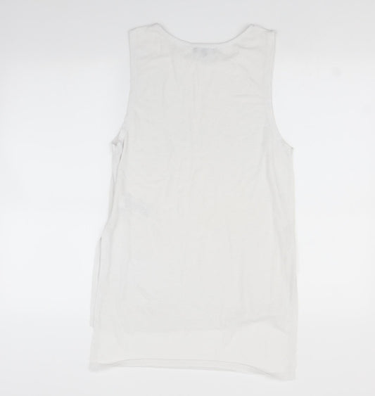 Womens UK Size 10 New Look White Basic T-Shirt
