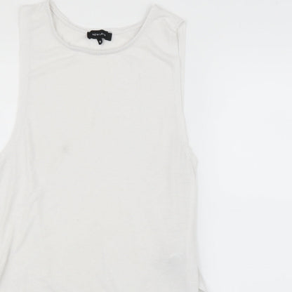 Womens UK Size 10 New Look White Basic T-Shirt