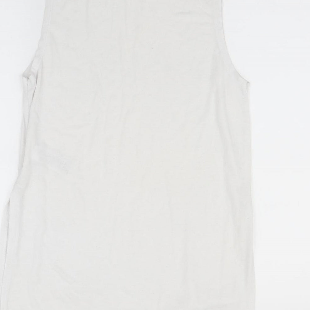 Womens UK Size 10 New Look White Basic T-Shirt