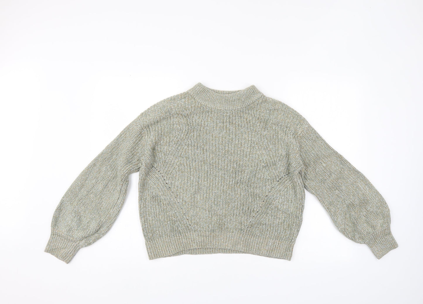 Womens UK Size M H&M Green Henley Jumper