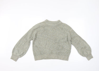 Womens UK Size M H&M Green Henley Jumper