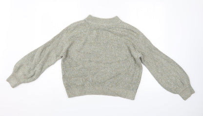 Womens UK Size M H&M Green Henley Jumper