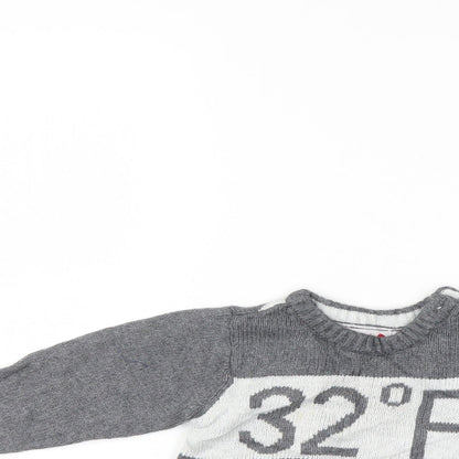 Boboli Boys Grey   Pullover Jumper Size 9-12 Months