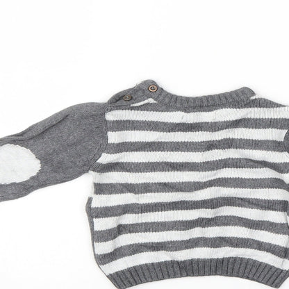 Boboli Boys Grey   Pullover Jumper Size 9-12 Months