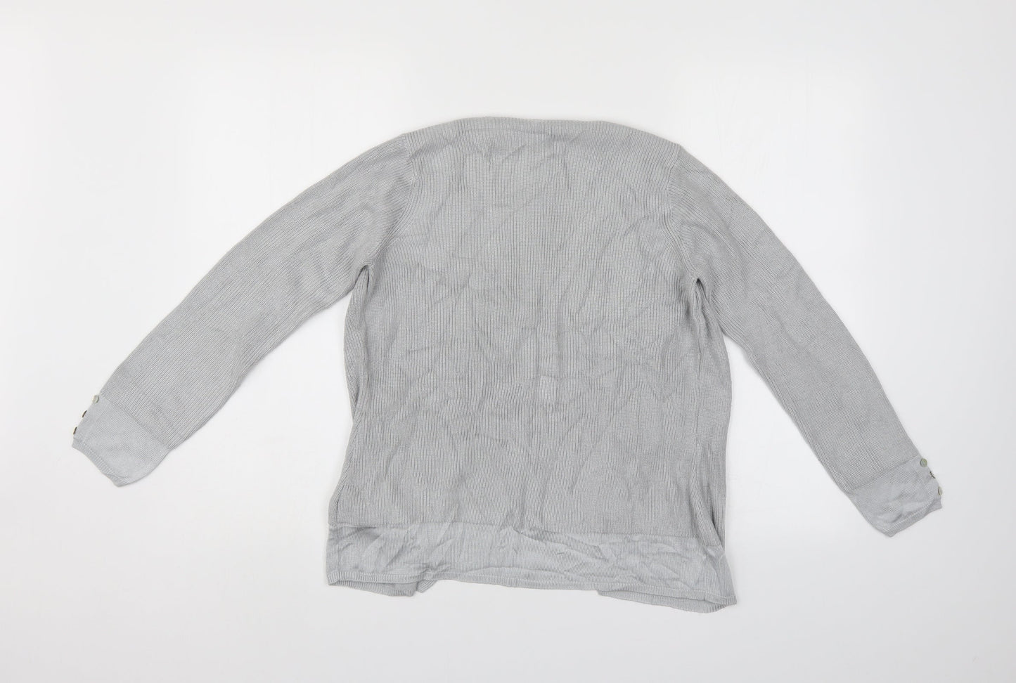 Womens UK Size 8 M&S Grey Cardigan Jumper