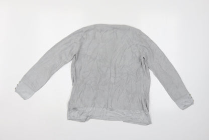 Womens UK Size 8 M&S Grey Cardigan Jumper