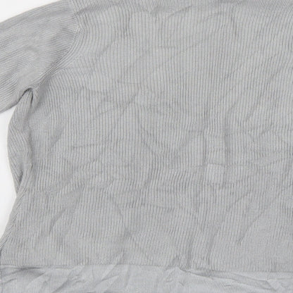 Womens UK Size 8 M&S Grey Cardigan Jumper