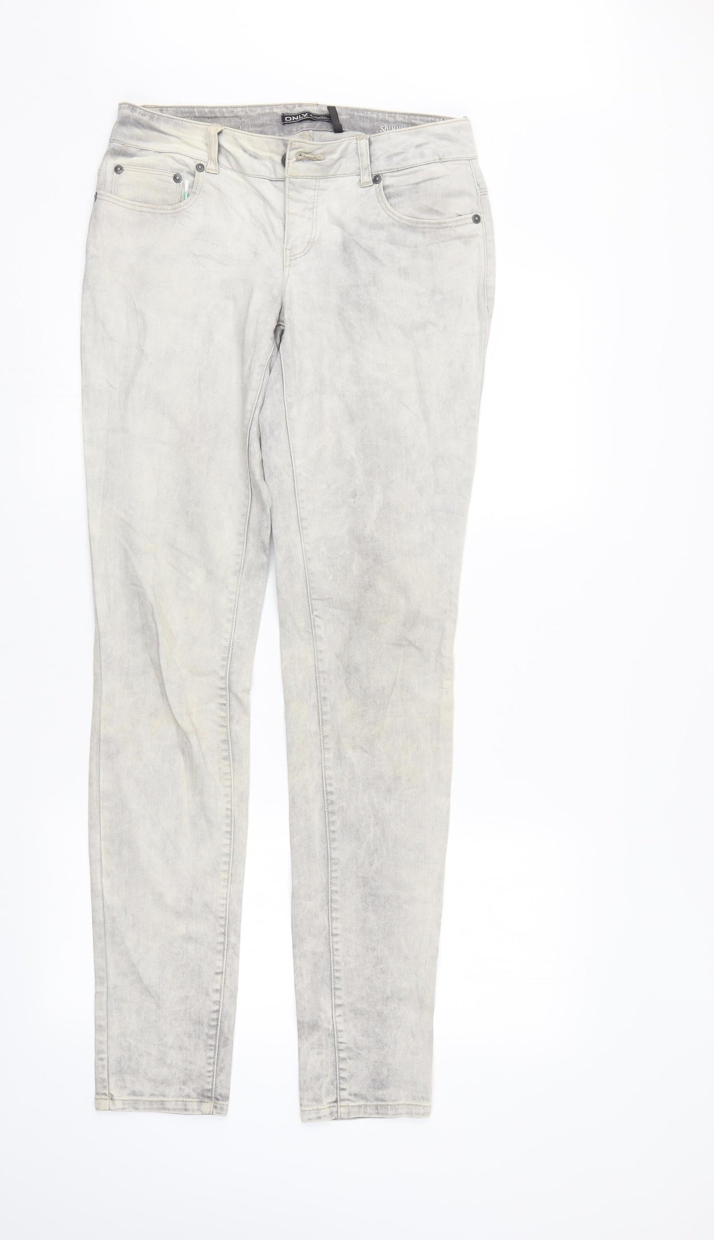 Mens UK Size 29 in Only Regular Fit Skinny Grey Jeans