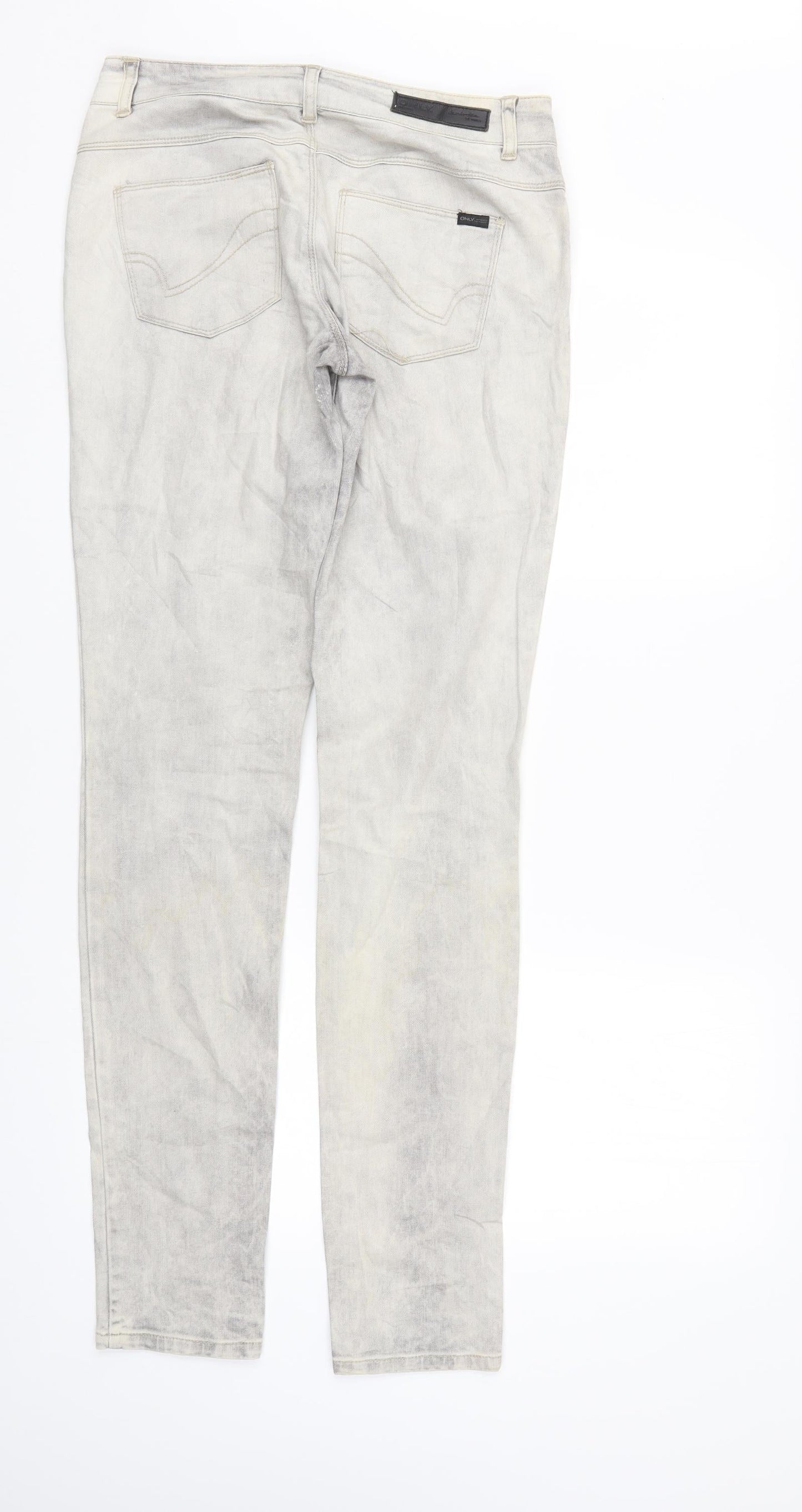 Mens UK Size 29 in Only Regular Fit Skinny Grey Jeans