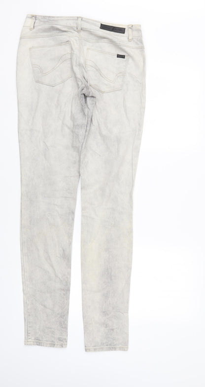Mens UK Size 29 in Only Regular Fit Skinny Grey Jeans