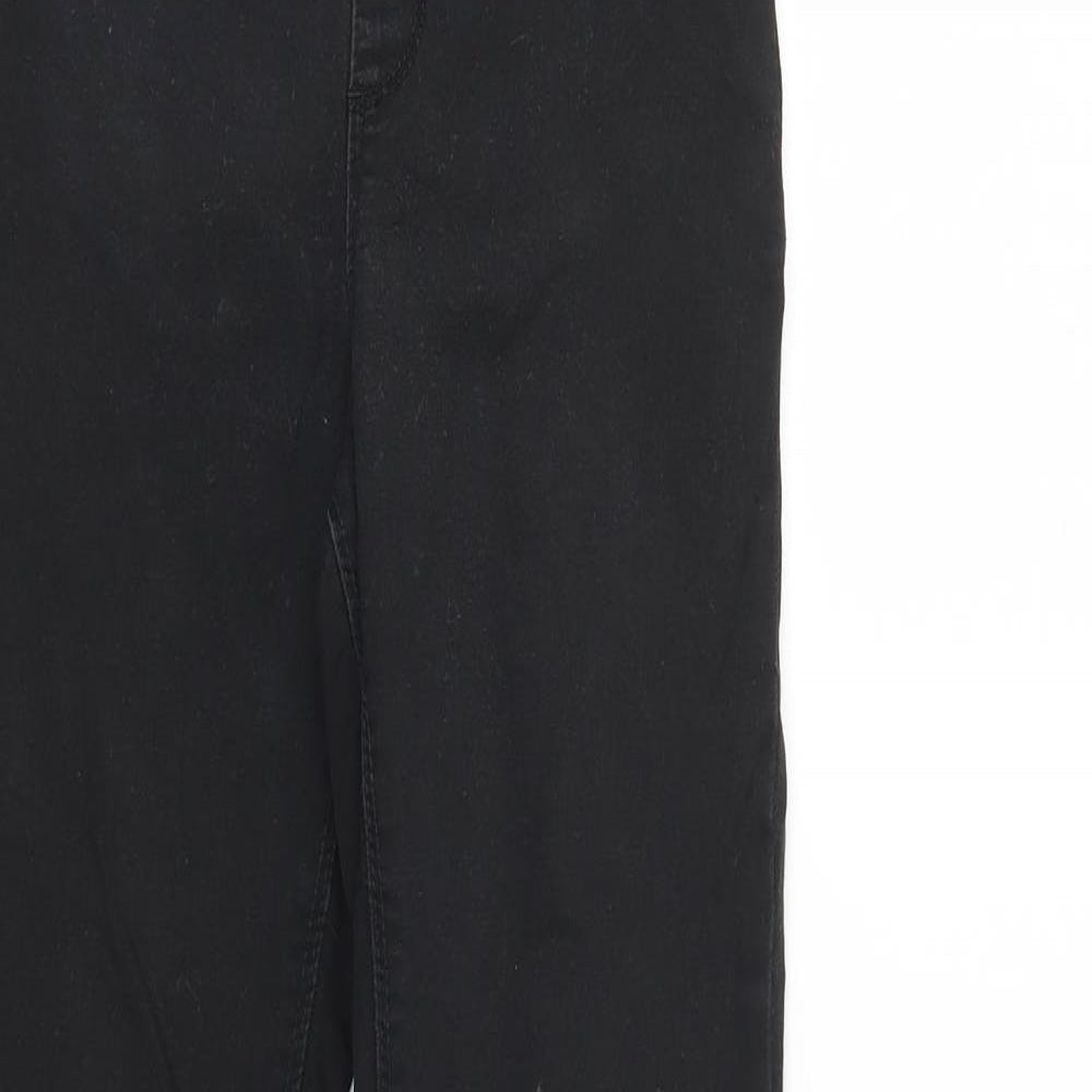 Denim & Co. Womens Black  Denim Straight Jeans Size 6 L28 in