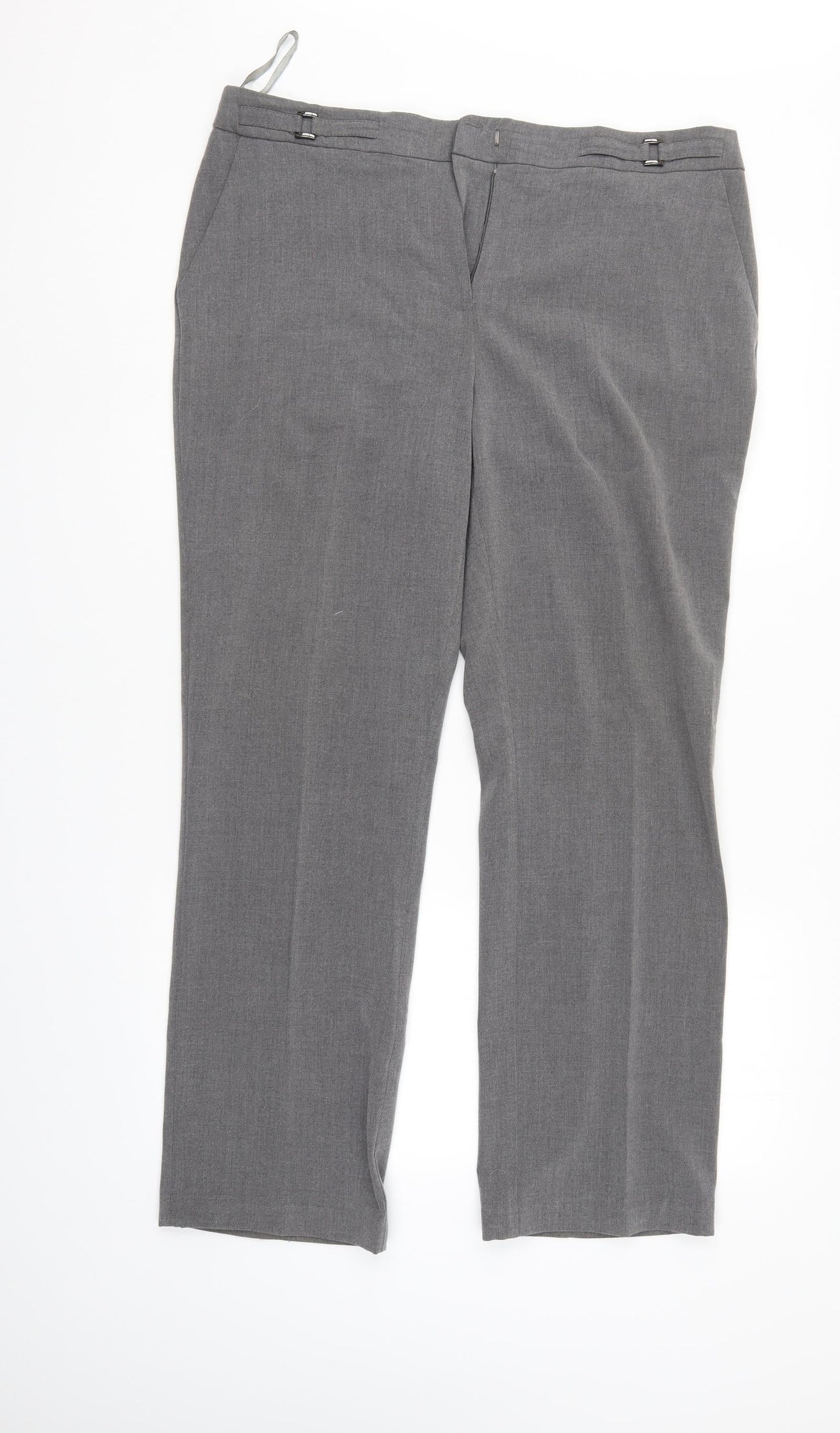 Womens UK Size 14 M&Co Regular Fit Sweatpants Grey Trousers