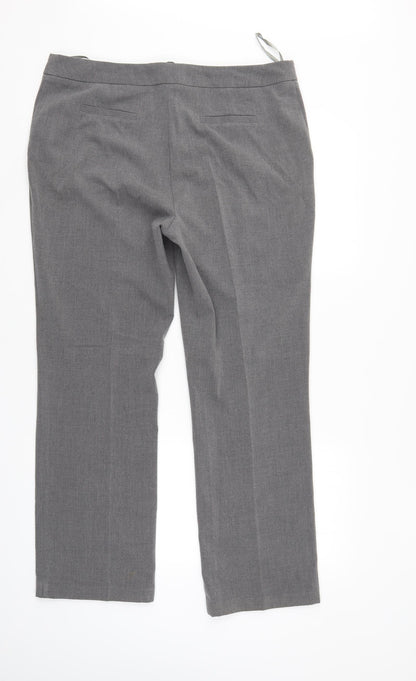 Womens UK Size 14 M&Co Regular Fit Sweatpants Grey Trousers