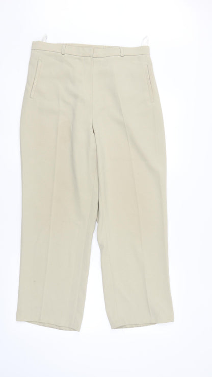 Womens UK Size 14 BHS Regular Fit  Ivory Trousers