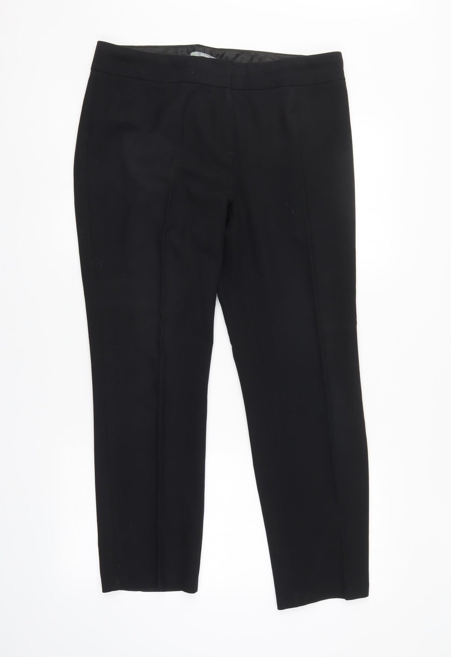 Womens UK Size 34 in M&S Regular Fit Sweatpants Black Trousers