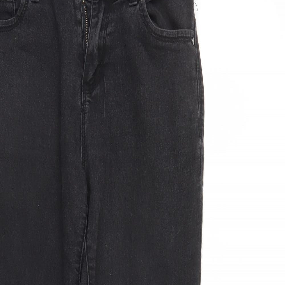 Denim & Co. Womens Black  Denim Straight Jeans Size 10 L30 in