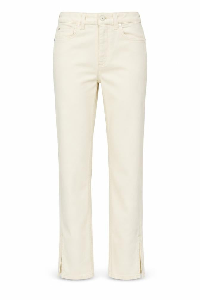 Womens UK Size 6 Denim & Co. Regular Fit Straight Ivory Jeans