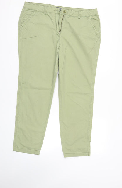 Womens UK Size 6 Papaya Regular Fit Straight Green Jeans