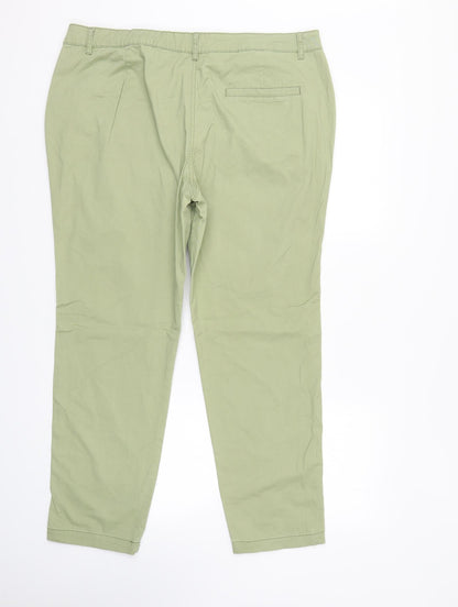 Womens UK Size 6 Papaya Regular Fit Straight Green Jeans