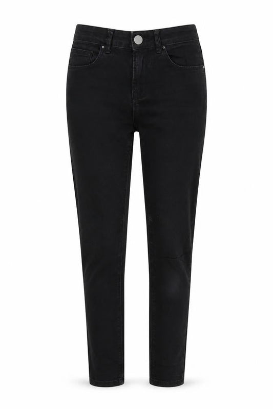 Womens UK Size 8 Dorothy Perkins Regular Fit Tapered Black Jeans