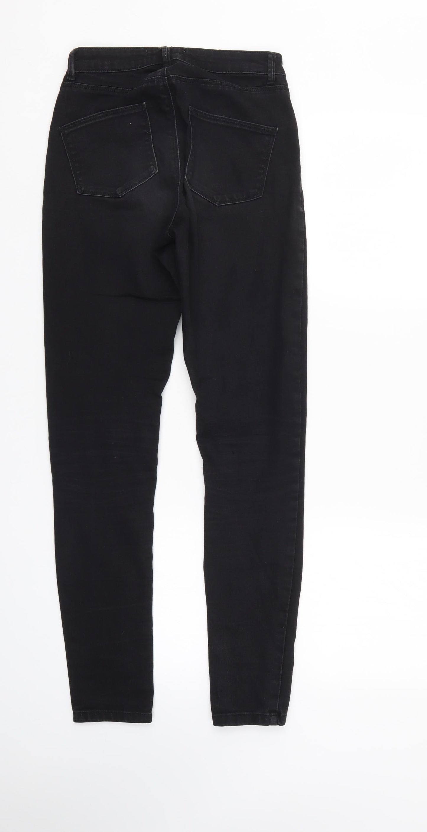 Dorothy Perkins Womens Black  Denim Tapered Jeans Size 8 L29 in